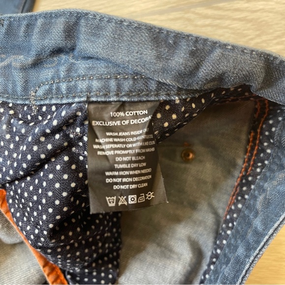 Robert Graham Slim Jim Straight Button Fly Blue Dark Wash Denim Jeans  Size 38W - Picture 6 of 14